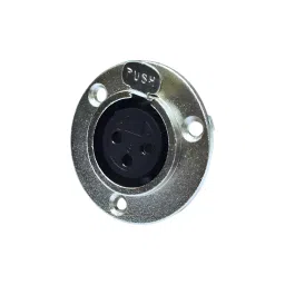 SETMI INDIA XLR Socket Connector 3-Pin Round Panel Mount Female, Silver-40