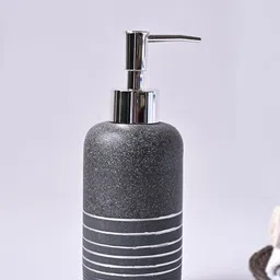MARKET99 Grey & White Striped Sleek & Durable Matte Finish Soap Dispenser-image-30