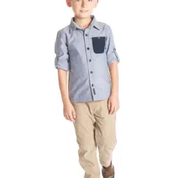 Cherry Crumble By Nitt Hyman Kids Grey Textured Shirt-picture-8