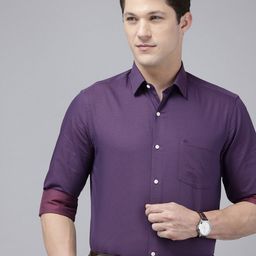 Arrow Manhattan Slim Fit Self Designed Pure Cotton Formal Shirt-image-94