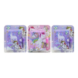 new pinch New PinchUnicorn Pocket Diary And Cute Little Pen Set Pack Of 3 - Mutlicolour-picture-0