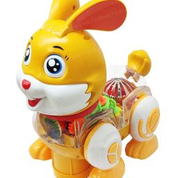 FunBlast Musical Transparent Gear Rabbit Toy for Kids  Yellow-15