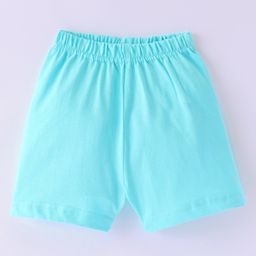 Ollypop Sinker Knit Knee Length Shorts Solid Colour - Blue-picture-17