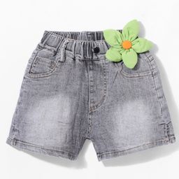 Kookie Kids Shorts with Floral Applique - Black-image-89