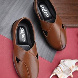 Stefens Synthetic Self Design Mojaris - Tan-image-1