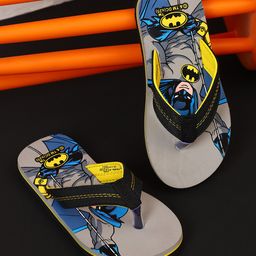 Kidsville DC Comics Featuring Batman Designed Flip Flops - Black & Grey-picture-24