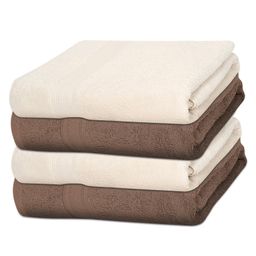 Ambra Linens 100% Cotton Hand Towel Set - 500 GSM, 60x40 CM, Ultra-Absorbent, Soft and Plush Terry Fabric, Gentle on Sensitive Skin, Skin Types, Bath Towels, Set of 4-10