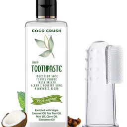 Coco Crush 100% Natural Liquid Toothpaste & Finger toothbrush-200ml-picture-38