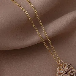 Jewelry Miguel Heart Shaped floral Pendants with Chains-image-22