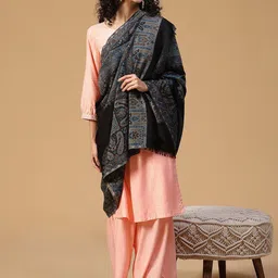 SHINGORA Ethnic Motifs Woven Design Jacquard Shawl-image-14