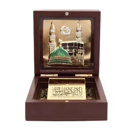 INTERNATIONAL GIFT Brown Metal Holy Kaba Message Box-picture-12