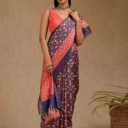 Soch Blue Other Abstract Saree With Unstitched Blouse-image-19
