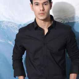 Rare Rabbit Black Cotton Solid Relaxed Fit Formal Shirt-picture-16