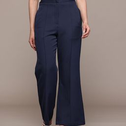 Label Ritu Kumar Solid Fitted Trousers-image-53