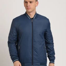 Turtle Blue Relaxed Fit Reversible Jacket-image-84