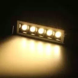 LumoGen 10 W Cool White 5 Eye LED Linear Cob light Black Body with Black Reflector image 2