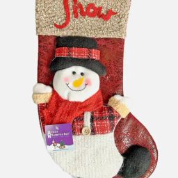 Little Surprise Box Christmas D¿cor Maroon Unisex Lettering Snowman Christmas Stocking For Gifts-picture-21