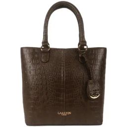 Carlton London Beige Textured Medium Handbag-13