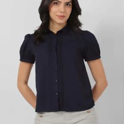Van Heusen Navy Regular Fit Shirt-image-66