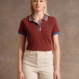 U.S. Polo Assn. Brown Logo Print Polo T-Shirt-image-16
