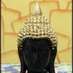 eCraftIndia Golden Crown Handcrafted Buddha Head-image-6