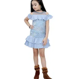 Tiny Girl Blue Embroidered Dress-image-43