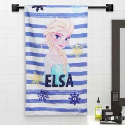 Spaces Disney Frozen Blue & White Cotton 380 GSM Bath Towel-image-2