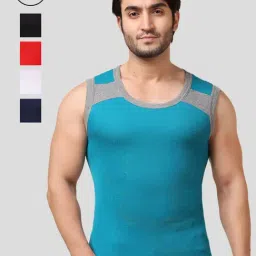 Dollar Bigboss Assorted Regular Fit Vests - Pack of 5-image-38