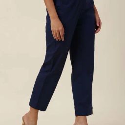 Fabindia Navy Cotton Mid Rise Pants-image-31
