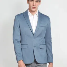 Arrow Blue Slim Fit Textured Blazer-picture-42