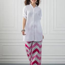 SHAYE White Rayon Regular Fit Kurti-picture-45