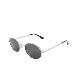 HASHTAG EYEWEAR Women Black Lens & Silver-Toned Oval Sunglasses with-30