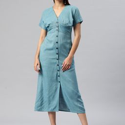 Cottinfab A-Line Midi Dress-image-57