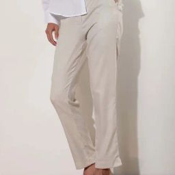 RAREISM Beige Blended Solid Trousers-image-46