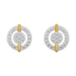 Emori 18k Yellow Gold & Diamond In the Loop Stud Earrings-image-3