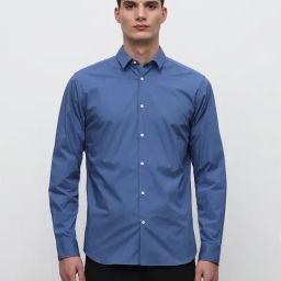 SELECTED HOMME Blue Slim Fit Shirt-picture-13