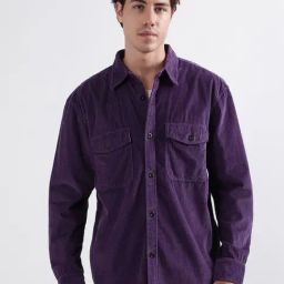 Gant Relaxed Fit Solid Corduroy Casual Shirt-image-83