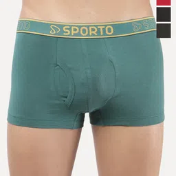 Sporto by Macho Pack Of 4 Combed Cotton Short Trunks-picture-5