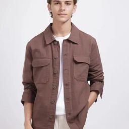 Rare Rabbit Brown Regular Fit Solid Shaket-image-11