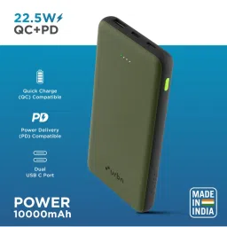URBN 10000 mAh Ultra Slim 22.5W, Two Way Fast Charging Power Bank with Type C Input-Output (Camo) image 4