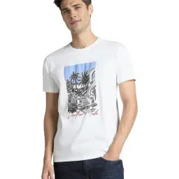 Simon Carter London White Printed Slim Fit T-Shirt-image-64