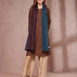 Fabindia Maroon Wool Stole-picture-8