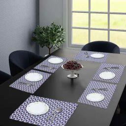 Saral Home Easy Living Blue Cotton Placemats - Set of 6-94