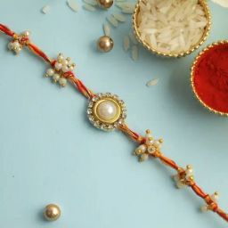 Aapno Rajasthan Pearl Gold Blossom Rakhi-image-91