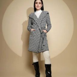 Global Republic Black & White Check Coat-picture-14