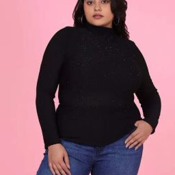 showoffff SHOWOFF Black Embellished Top-picture-26