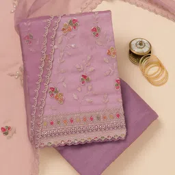 Koskii Embroidered Unstitched Dress Material-image-44