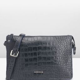 Hidesign Animal Textured Leather Structured Sling Bag-4