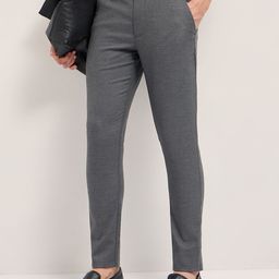 THE BEAR HOUSE Men Woven Textured Slim Fit Formal Trouser-picture-48
