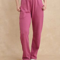 RAREISM Pink Cotton Blend Solid Trackpants-image-53